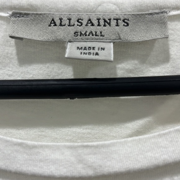 NWT All Saints White Senna Adelaide Eyelet T-shirt Dress Sz S - Picture 4 of 10